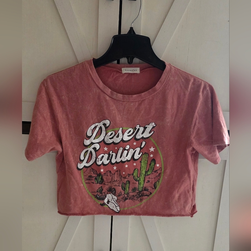 Occasion Desert Darlin' Crop Top in Pink